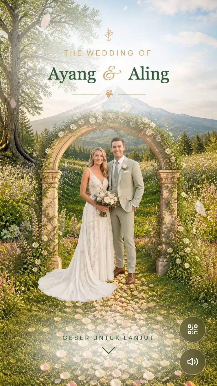 Template undangan Flower Meadow