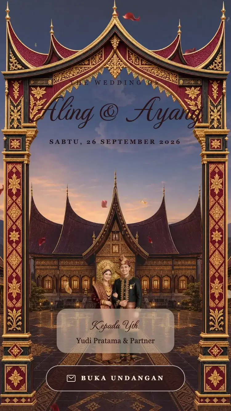 Template undangan Minangkabau Grandeur