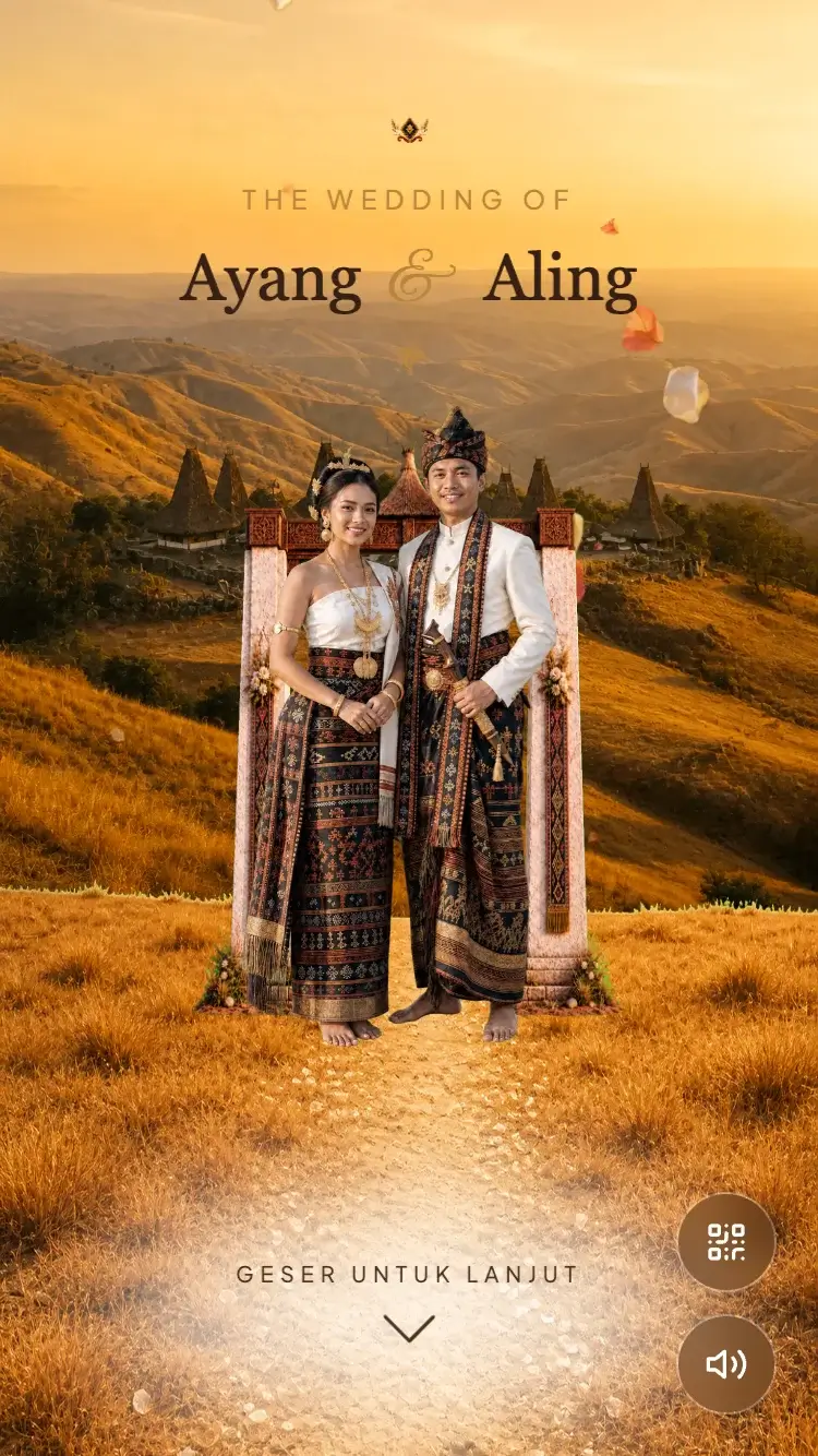 Template undangan Sumba Golden Vows